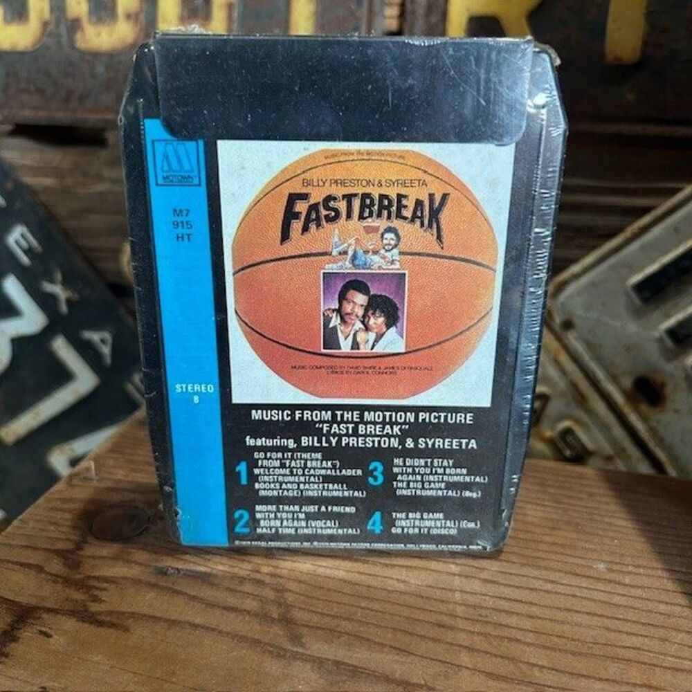 8 Track Tape FASTBREAK Sealed From Motion Picture Billy Preston Tear in Plastic